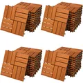 CASARIA® Holzfliesen FSC®-zertifiziertes Akazienholz 4m² Fliese Akazie Mosaik 30x30cm Klicksystem zuschneidbar Terrasse