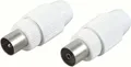 Schwaiger KST1121 532 TV-Adapter IEC Stecker zu IEC Buchse, für den Antennenanschluss