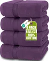 4erPack Badetücher Set Premium 100% ringgesponnene Baumwolle 69 x 137 cm Han...