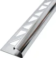 Dalsys Fliesenschiene Viertelkreisprofil Edelstahl Poliert 2,5m x 12,5mm, Rundprofil Halbrundprofil Fliesenprofil