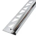 Dalsys Fliesenschiene Viertelkreisprofil Edelstahl Poliert 2,5m x 12,5mm, Rundprofil Halbrundprofil Fliesenprofil