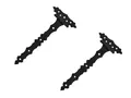 Kreuzgehänge Retro Antik Set Türbeschlag Ladenband Beschlag 300mm schwarz 2 Stück