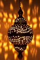 Orientalische Lampe Pendelleuchte Fahda Silber 50cm E27 Lampenfassung | Marokkanische Design Hängeleuchte Leuchte aus Marokko | Orient Lampen für Wohnzimmer Küche oder Hängend über den Esstisch
