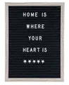 Levandeo® Memoboard, Buchstaben Tafel Holz 30x40cm Letter Board Eiche gekälkt Stoff