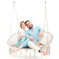 Outtec® XXL Hängesessel Outdoor - bis 200 kg, Hängeschaukel Zweir Personen - 2-Sitzer Sessel zum Aufhängen - Hängekorb, Gartenschaukel, Schaukel für Garten, Terrasse, Balkon - Boho