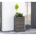 Westmann Holz Pflanzkübel Mono | grau | 33x33x56 cm