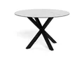ACTONA GROUP Esstisch Heaven, runde Tischplatte aus Keramik o. Glas & belastbar bis 100 kg (Esstisch, OTTOs Choice), Tischplatte aus rauer Keramik, schwarz gestell, Rund, 119x75,5