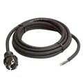as - Schwabe Gummi-Anschlussleitung, 15 m H07RN-F 3G1,5 Verbindungskabel, Schutzkontaktstecker mit Leitung, Strom-Kabel mit Aderendhülsen, 230V, 16A, IP44, Schwarz, 70912