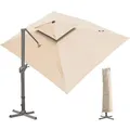 Sonnenschirm 300x400cm, Rechteckig, Windfest, , Alu, Kurbel, Gartenschirm