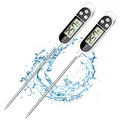 Firschoie 2 Stück Digitale Küchenthermometer, Digitales Thermometer für Lebensmittel mit langen Sonden, Thermometer zum Kochen Grillthermometer, für die Küche zum Kochen, Backen, Grillen, Babynahrung