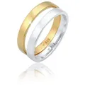 Elli Ring-Set Bandring Basic Bi-Color Set (2 tlg) 925 Silber, Ring Set silberfarben 58