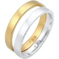Elli Bandring Basic Bi-Color 2er Set 925 Silber 58 Damen 