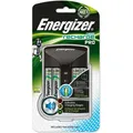Energizer 639837 PRO Charger Steckerladegerät inkl. 4 Akkus AA 2000mAh Kapazität - Schwarz