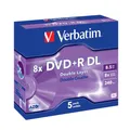 Verbatim 43541 1x5 Verbatim DVD+R Double Layer 8x Speed, Jewel Case 8,5GB