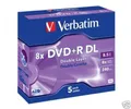 25 Verbatim Rohlinge DVD+R Double Layer 8,5GB 8x Jewelcase