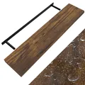 DeubaXXL DE Wandregal Schweberegal 110cm Eiche dunkel + Halterung 107765