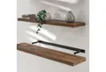 Casaria Wandboard, Dunkle Eiche Hängeregal mit Halterung 15kg Tragkraft Wohnzimmer 110cm