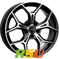 4x MAK Epica black mirror 7x17" ET42 LK5 108 ML 65.1 Alufelgen 17 Zoll