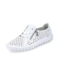 Rieker Damen Low-Top Sneaker M2300, Frauen Halbschuhe,straßenschuhe,Strassenschuhe,Sportschuhe,Freizeitschuhe,Turnschuhe,Weiss (80),42 EU / 8 UK