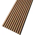 MEBANO. Akustikpaneele Holz 240 x 53 cm, Farbe: Eiche Artisan Wandpaneele, Holzpaneele Wand, Moderne Lamellenwand auf Filz, MDF Wandverkleidung - Schwarz
