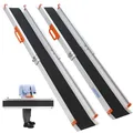 LIEKUMM 2 x 122,5-214 cm Rollstuhlrampe für Treppen, 300 kg Tragkraft Rollstuhlrampe für Rollstuhl & Scooter, Auffahrrampe für Türschwellen, Bordsteine, Stufen, Elektro-rollstühle, Fahrräder