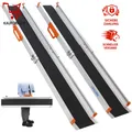 Rollstuhlrampe 122,5-214 cm 300 kg Tragkraft Auffahrrampe für Stufen Scooter