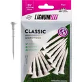 LINUM Golf Tees Ringsystem Holz Golf Tee-Weiß, 53 mm Weiß