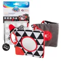 NEU Canpol Babies Sensory Toys Kontrast Stoffbuch Baby Rassel Spiegel