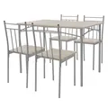 5 tlg. Essgruppe Tischgruppe Sitzgruppe Küche Esszimmertisch 110 cm mit 4 Stühle