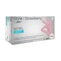 Style Strawberry Nitrilhandschuhe, puderfrei, rosa 01185-L , 1 Packung = 100 Stück, Größe L