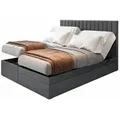 Trada Boxspringbett, Dunkelgrau, Textil, H3, Rechteckig, 140x200 cm, Schlafzimmer, Betten, Boxspringbetten