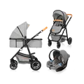 LIONELO® Kinderwagen 3 in 1 Kombikinderwagen  Auto- Babyschale 🔸Grey Stone