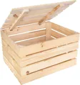 Creative Deco Aufbewahrungsbox Holztruhe Holzkiste mit Deckel Spielzeugkiste Holzbox, mit Scharnieren