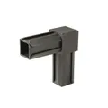 XD-Rohrverbinder 90° 20x20x1.5mm schwarz Kunststoff Alberts 426361