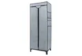 Intirilife Kleiderschrank (Intirilife Faltschrank 68 x 45 x 175 cm in GRAU, 1-St) Faltschrank 68 x 45 x 175 cm Stoffschrank Kleiderschrank Kleiderstange
