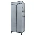 Faltschrank 68 x 45 x 175 cm in GRAU  Mit Reißverschluss Stoffschrank Kleider...