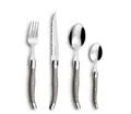 Lou Laguiole Besteck-Set TRADITION (24-tlg), 6 Personen, Edelstahl 18/0, taupe, hochglanzpoliert