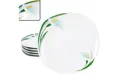 MamboCat Frühstücksteller 6x White Calla Kuchenteller Porzellan 6 Personen florale Teller