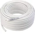SCHWAIGER -KOX11550 052- SAT-Koaxialkabel 50m/ 115 dB/hohes Schirmungsmaß/ 4-fach geschirmt/Satellitenkabel/unkonvektioniert/ 7,3 mm/weiß