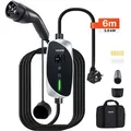 Vevor Mobile Wallbox, 3,6 Kw, 16 A, Typ 2 Ladestation, 1-phasig-ladegerät Mit 6 M Ladekabel, Schuko-stecker (16 A), Lcd-display, Ip66-steuereinheit, Stromversorgung Für Elektrofahrzeuge