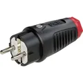 PCE 0511-sr Schutzkontaktstecker Gummi, Thermoplast  250 V Schwarz, Rot IP54