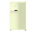 Respekta Retro-Kühlschrank / 92 L Kühlvolumen/Kaltlagerzone/höhenverstellbare Füße/seitlicher Flaschenöffner/Aluminiumgriff/E/Cream / KG83C-52