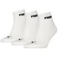 PUMA Kurzsocken PUMA UNISEX CUSHIONED NEXT QUARTER 3P (3-Paar, 3 Paar) mit gepolsterter Sohle weiß 43-46