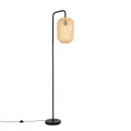 Qazqa Stehlampe Yvonne, ohne Leuchtmittel, Warmweiß, QAZQA Stehlampe, e27, Naturel, Bamboo, Orientalisch