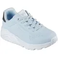 Skechers UNO LITE Sneaker, Schnür,-Plateausneaker mit Metallic, Größenschablone zum Download blau|silberfarben 27 EU