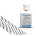 10 Silberlot 1mm mit Flussmittel 50ml zum hartlöten Silberhartlot mit 55% Silber Anteil L-Ag55Sn Silberlotstangen 500mm lang