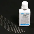 10 Stangen Silberhartlot 1mm x 500mm + Flussmittel Silberlot 50ml Set L-Ag55Sn