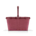 reisenthel carrybag twist maroon – Stabiler Einkaufskorb mit viel Stauraum und praktischer Innentasche – Elegantes und wasserabweisendes Design