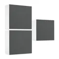 platino24 Schallabsorber Regaleinsatz 3 Elemente 33 x 33 x 10 cm Granitgrau I Akustikpaneele aus Basotect® G+ mit Akustikfilz I Akustikelemente kompatibel mit IKEA KALLAX oder EXPEDIT