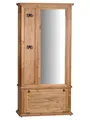 Garderobenschrank Mexico Möbel 92x190x42 cm Landhausstil Glas Massivholz Pinie H